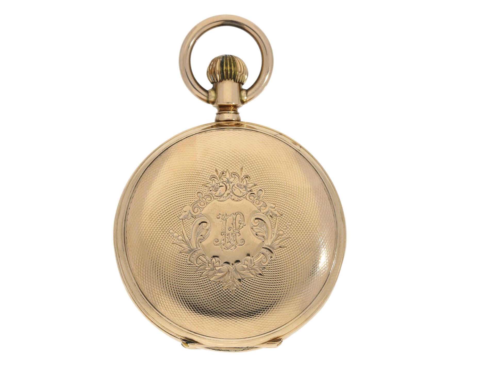 Taschenuhr: gut erhaltene, frühe goldene Savonnette, um 1870, vermutlich Schweiz für den - Image 4 of 4