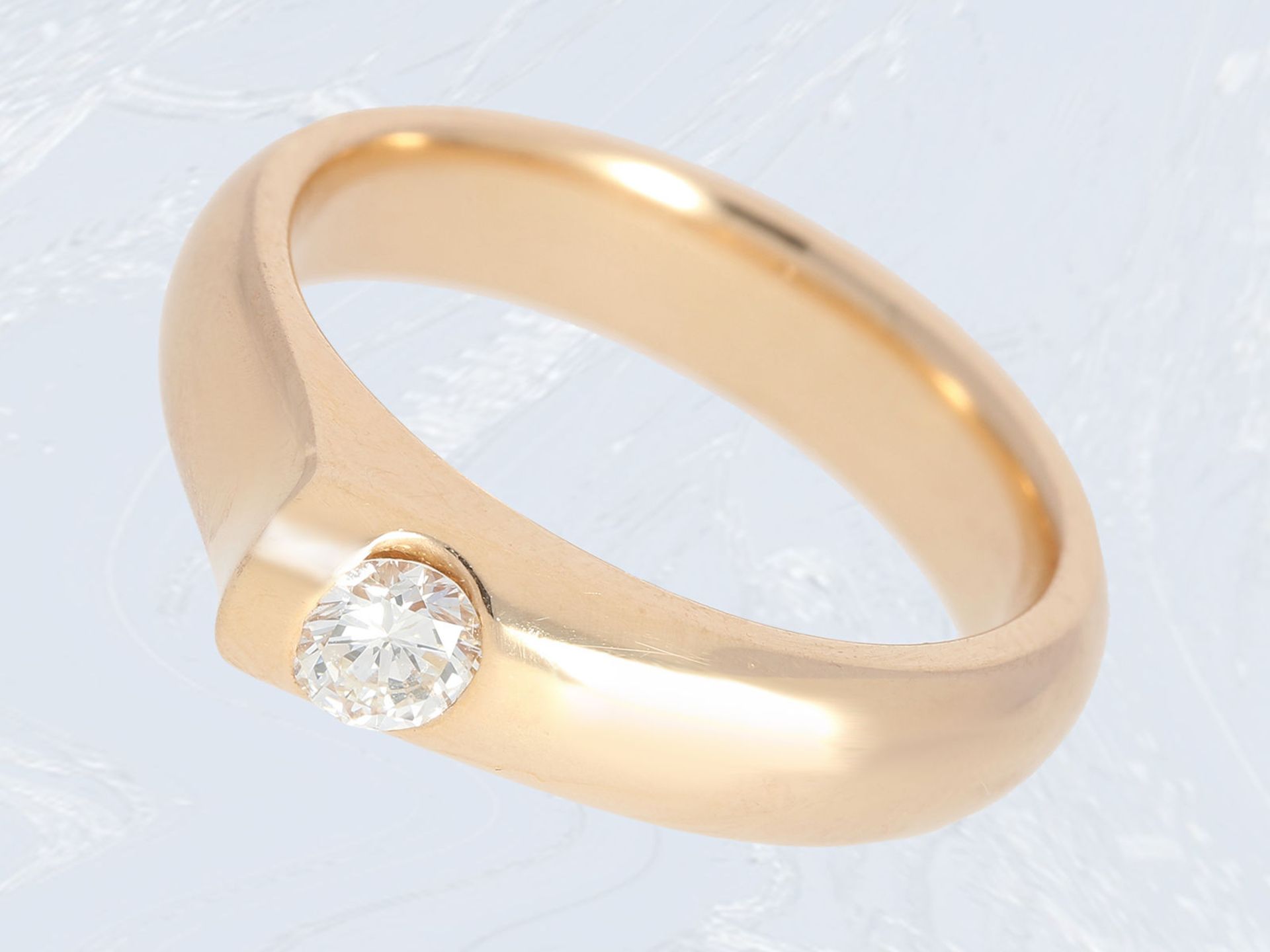 Ring: ausgefallener Brillant-Goldschmiedering, 0,23ct, seltenes Design, ungetragenCa. Ø17mm, RG53,