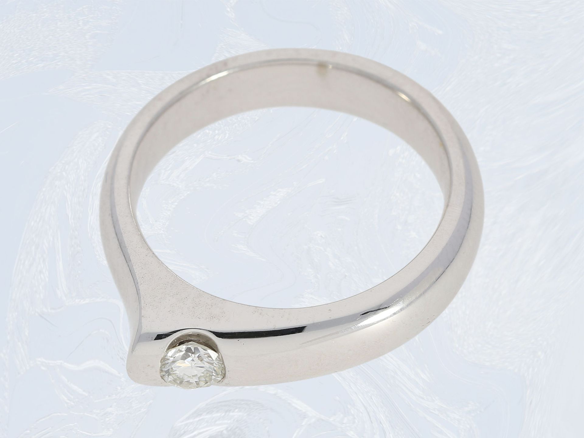 Ring: ausgefallener Brillant-Goldschmiedering, seltenes Design, 0,2ct, ungetragenCa. Ø17mm, RG53, - Bild 3 aus 3