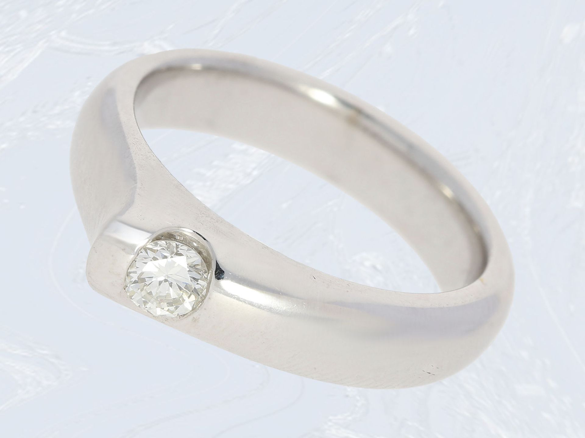 Ring: ausgefallener Brillant-Goldschmiedering, seltenes Design, 0,2ct, ungetragenCa. Ø17mm, RG53,