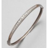 BrillantarmreifA diamond bangle 750er WG, gestemp. 19 Brillanten zus. ca. 1 ct. G-H Tw-W, Si1-Si3 D.