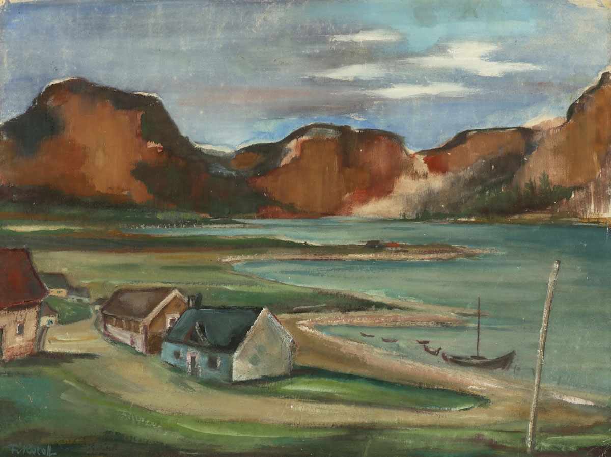 Heinz Fischer-Roloff1923 Hannover - 2004 Hannover - Norwegen - Gouache/Karton auf Karton. 48 x 64