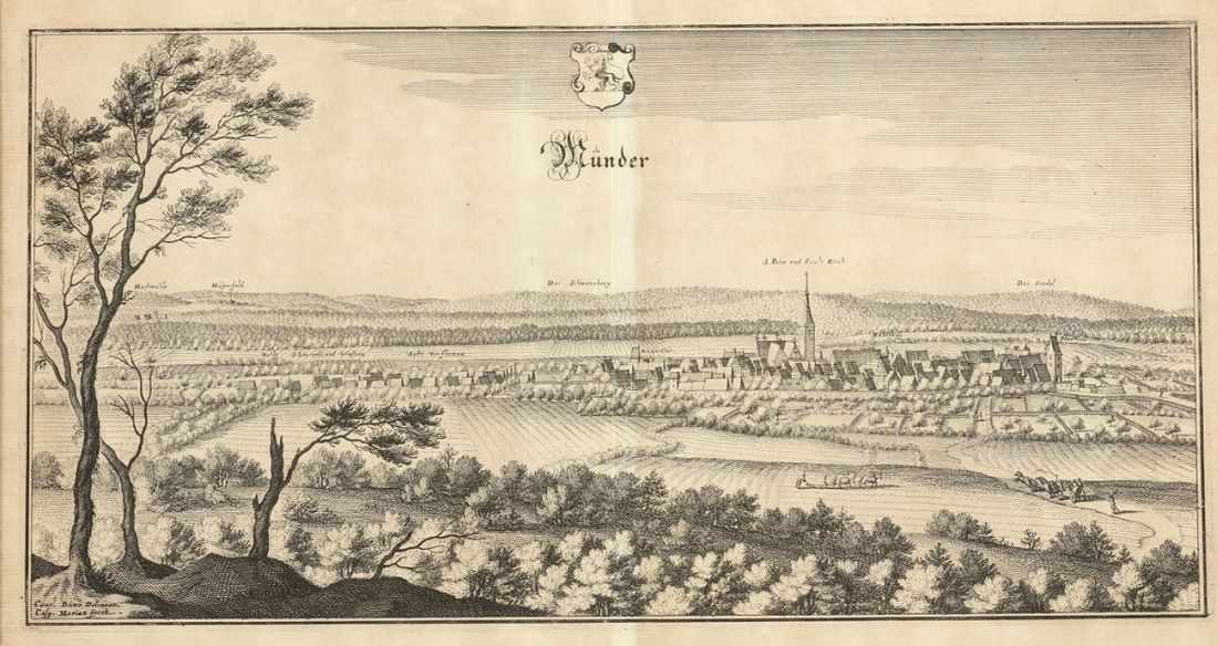 Kaspar Merian1627 Frankfurt - 1686 Holland - "Münder"- Radierung. Mittelfalz. 20 x 39,5 cm. 26 x