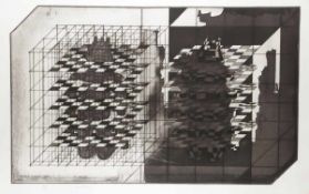 Dieter Roth1930 Hannover - 1998 Basel - "Zwei Gefangene, Nr. II" - Radierung/Papier. 24/50. 54,4 x