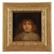 Friedrich Kaulbach1822 Arolsen - 1903 Hannover - Porträt eines Jungen - Öl/Lwd. 30 x 30 cm. Sign. r.