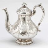 Biedermeier KaffeekanneGottfried Koch/Bremen, um 1840. Silber. Punzen: Herst.-Marke, Stadtstempel.