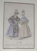 Jules David1808 - 1892 - Zwei Modestiche - 2 kolorierte Stiche/Papier. Bis zu 18 x 26 cm (