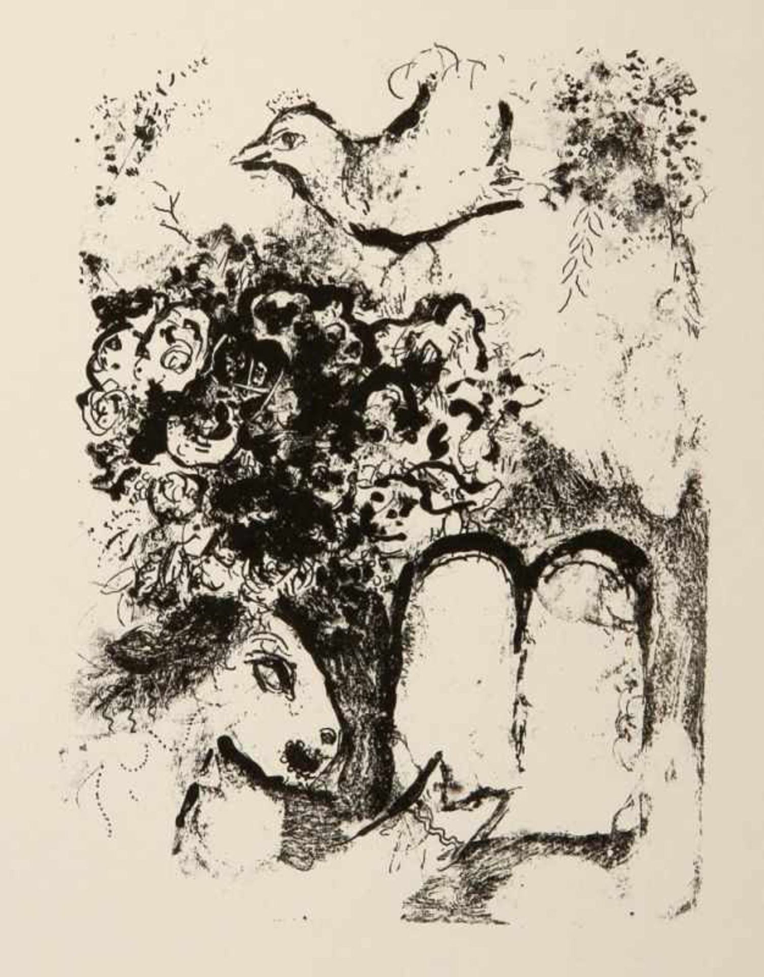 Marc Chagall1887 Witebsk - 1985 St. Paul de Vence - "Tables de la loi I" - Lithografie/Bütten. 24,