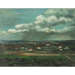 Grethe Jürgens1899 Holzhausen - 1981 Hannover - Blick auf Hannover - Öl/Hartfaser. 51,5 x 68 cm.