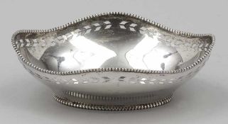 Schale / Bowl800er Silber. Punzen: Herst.-Marke, 800, Halbmond/Krone. Gew.: 176 g. Inschrift. 1
