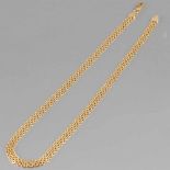 Flaches Collier585er Gelbgold, gestempelt, Gewicht: 8,1 g. L. 45 cm. Karabinerharken.