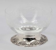 Schale / Bowl925er Silber. Glas. Punzen: Herst.-Marke, 925. D. 23 cm.