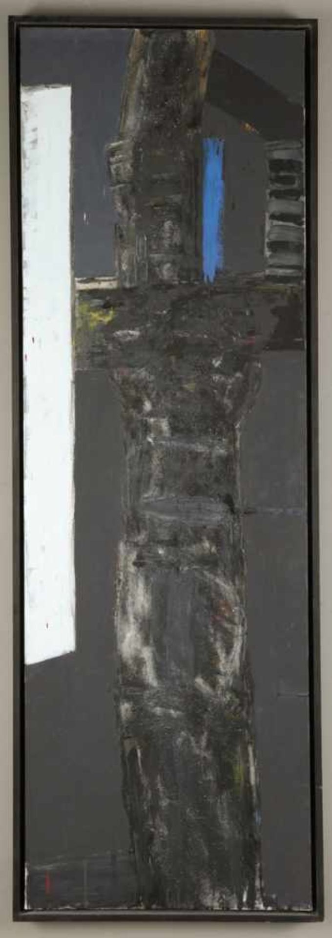 Burkhard Held1953 Berlin - "Fensterfigur III" - Öl/Lwd. 200 x 65 cm. Rückseitig sign., betit. und - Image 2 of 2