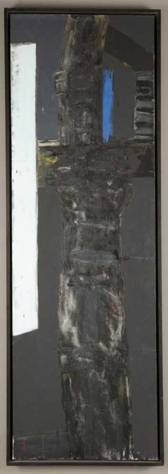 Burkhard Held1953 Berlin - "Fensterfigur III" - Öl/Lwd. 200 x 65 cm. Rückseitig sign., betit. und - Bild 2 aus 2