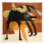 Jean-Marie Pirot (Arcabas)1926 Metz - 2018 Saint-Pierre-de-Chartreuse - Der Wolf - Farbserigrafie/