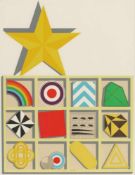 Lucio del Pezzo1933 Neapel - Ohne Titel - Farbserigrafie/Papier. 65/90. 62,5 x 47,8 cm (