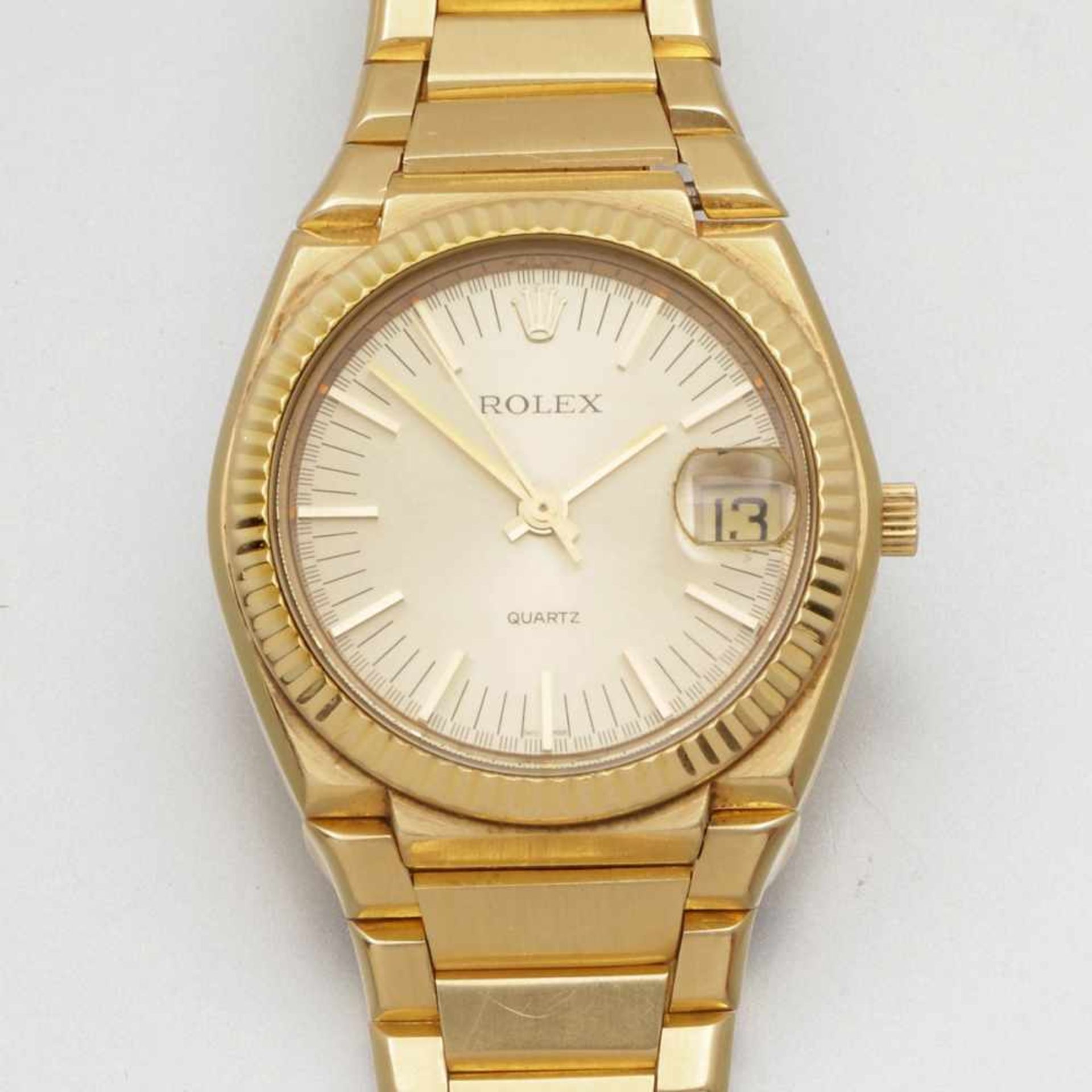 Rolex-Herrenarmbanduhr1980er Jahre Vintage Fa. Rolex, Schweiz. Modell: "Texano" Oysterquartz