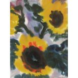 Heinrich Schneider-Kerbstatt1913 Bad Harzburg - 1991 Bad Harzburg - Sonnenblumen - Aquarell/