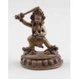 BodhisattvaTibet, um 1900. - "Khadgapani" - Bronze. H. 10,5 cm.