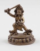 BodhisattvaTibet, um 1900. - "Khadgapani" - Bronze. H. 10,5 cm.