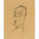 Otto Gleichmann1887 Mainz - 1963 Hannover - "Selbstportrait" - Lithografie/chamoisfarbenes Papier.