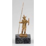Claudio Parigi1954 Florenz - "Guerriero Etrusco con lancia" - Bronze. Goldbraun patiniert.
