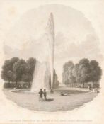 Robert Wallis1794 London - 1878 Brighton - "The Great Fountain in the Garden of the Kings Palace