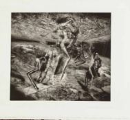 Rolf Münzner1942 Geringswalde - "Dulcinea"- Lithografie/Papier. 29 x 32,5 cm, 39,3 x 52 cm. Sign.