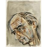 Maxim Kantor1957 Moskau - Porträt des Vaters - Mischtechnik/Papier. 75 x 56,5 cm. Sign. l. u.: Maxim