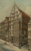 Carl Buchheister1890 Hannover - 1964 Hannover - "Leibnizhaus (Hannover)" - Aquarell und Tusche/