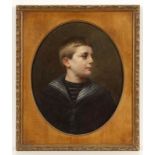 Künstler des frühen 20. Jahrhunderts- Porträt eines Jungen - Öl/Lwd. 54 x 45 cm. Rahmen.