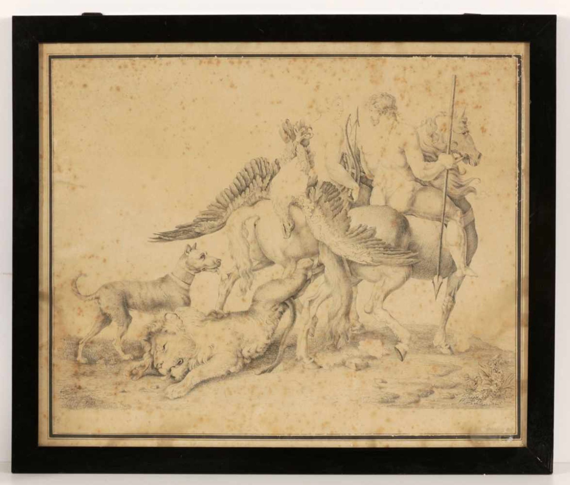 Peter Paul Rubens1577 Siegen - 1640 Antwerpen nach - "Allegorie der Stärke" - Kupferstich. 45,5 x 55 - Bild 2 aus 2