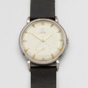 Omega-Herrenarmbanduhr um 1952Fa. Omega Watch & Co., Schweiz. Modell: Seamaster Bumper Automatic.