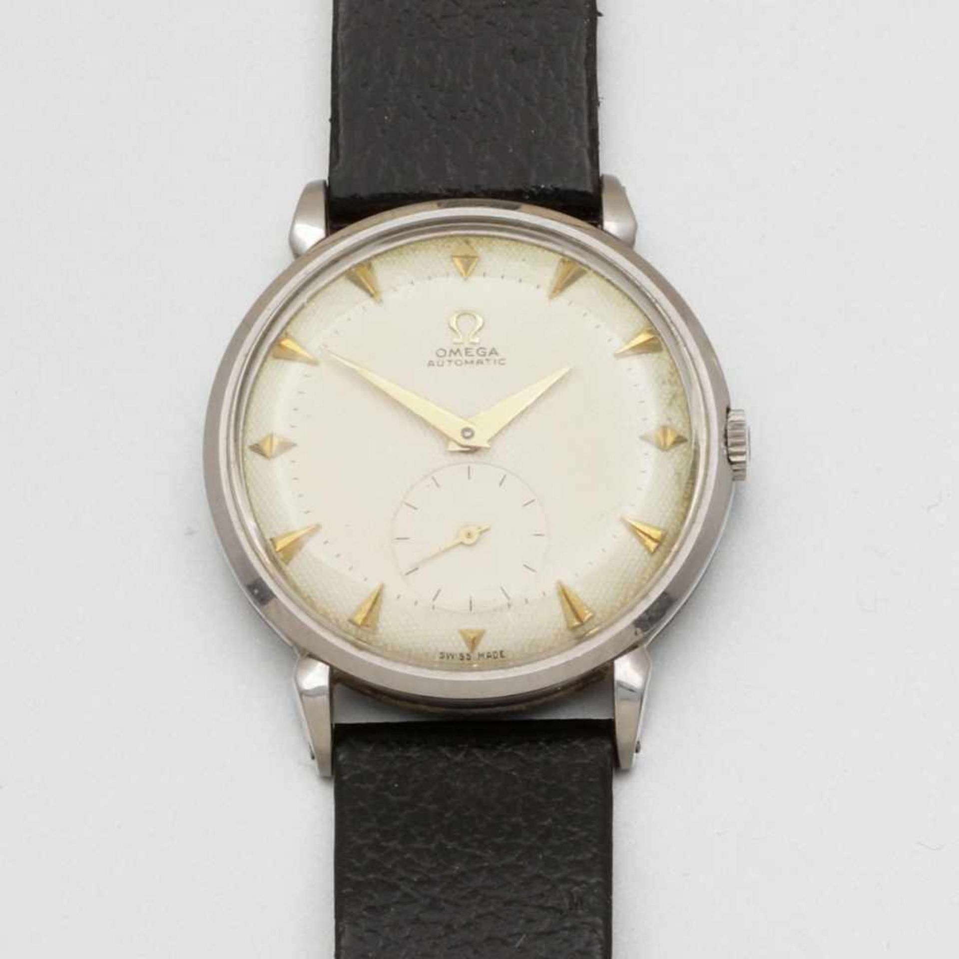 Omega-Herrenarmbanduhr um 1952Fa. Omega Watch & Co., Schweiz. Modell: Seamaster Bumper Automatic.