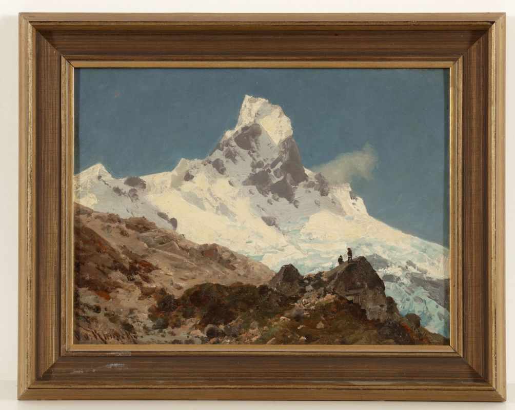 Otto von Kameke1826 Stolp - 1899 Berlin - "Matterhorn" - Öl/Hartfaser. 21,5 x 28,5 cm. Sign. l. - Image 2 of 2