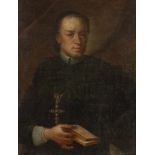 Künstler des frühen 18. Jahrhundert- Porträt eines Geistlichen - Öl/Lwd. Doubl. 85,5 x 65 cm.