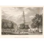 James RedawayGrafiker des 19. Jahrhunderts. - "Neustädter Markt & Kirche, Hanover" - Kupferstich. 14