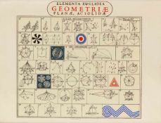 Lucio del Pezzo1933 Neapel - "Elementa Euclidea Geometriae" - Farbserigrafie/Papier. 87/100. 47 x 51