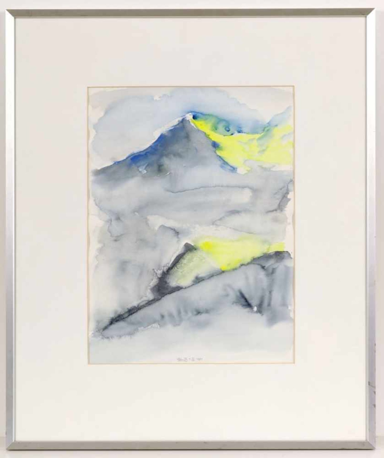 Helmut Silbermann1948 Dresden - Berglandschaft - Aquarell/Papier. 38,6 x 28,5 cm. Monogr. Mitte - Image 2 of 2