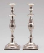 Paar Biedermeier TafelleuchterCarl Friedrich Korock/Breslau, um 1840/50. 750er Silber. Punzen: