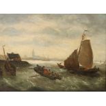 Hermanus II Koekkeok1836 Amsterdam - 1909 London attr. - Boote auf dem Wasser - Öl/Holz. 34,5 x 48