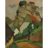 Heinz Zank1898 Berlin - 1967 Falkensee - Landschaft - Öl/Lwd. 40 x 32 cm. Monogr. l. u.: H.Z.