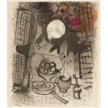 Marc Chagall1887 Witebsk - 1985 St. Paul de Vence - "Nature morte brune" - Farblithografie/Papier.