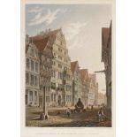 James RedawayGrafiker des 19. Jahrhunderts. - "Leibnitz`s House in the Schmiede Strape, Hanover" -