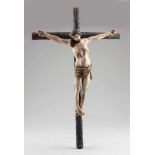 Bildschnitzer des 18. Jahrhunderts- Kruzifix - Holz. Polychrom gefasst. H. (Kruzifix): 83 cm. H. (