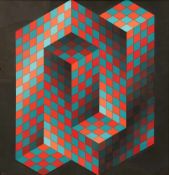 Victor Vasarely1908 Fünfkirchen - 1997 Paris - Gestalt - Farbserigrafie/Karton. 151/200. 78,6 x 78,1