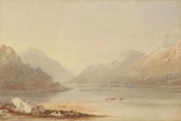 Copley Anthony Vandyke Fielding1787 West Yorkshire - 1815 Sussex - "Loch Long" - Aquarell/Papier. 18