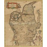 Frederik de Wit1630 Amsterdam - 1710 Amsterdam - "Iutiae" - Kolor. Kupferstich. Mittelfalz. 58 x