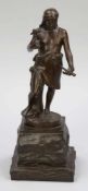 Vilhelm Christian G. Bissen1836 - 1913 - "Tubal-Kain" - Bronze. Braun patiniert. H. 40,5 cm.