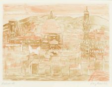 Eduard Bargheer1901 Hamburg - 1979 Hamburg - "Florenz" - Farbradierung/Papier. Probedruck. 30,5 x 42